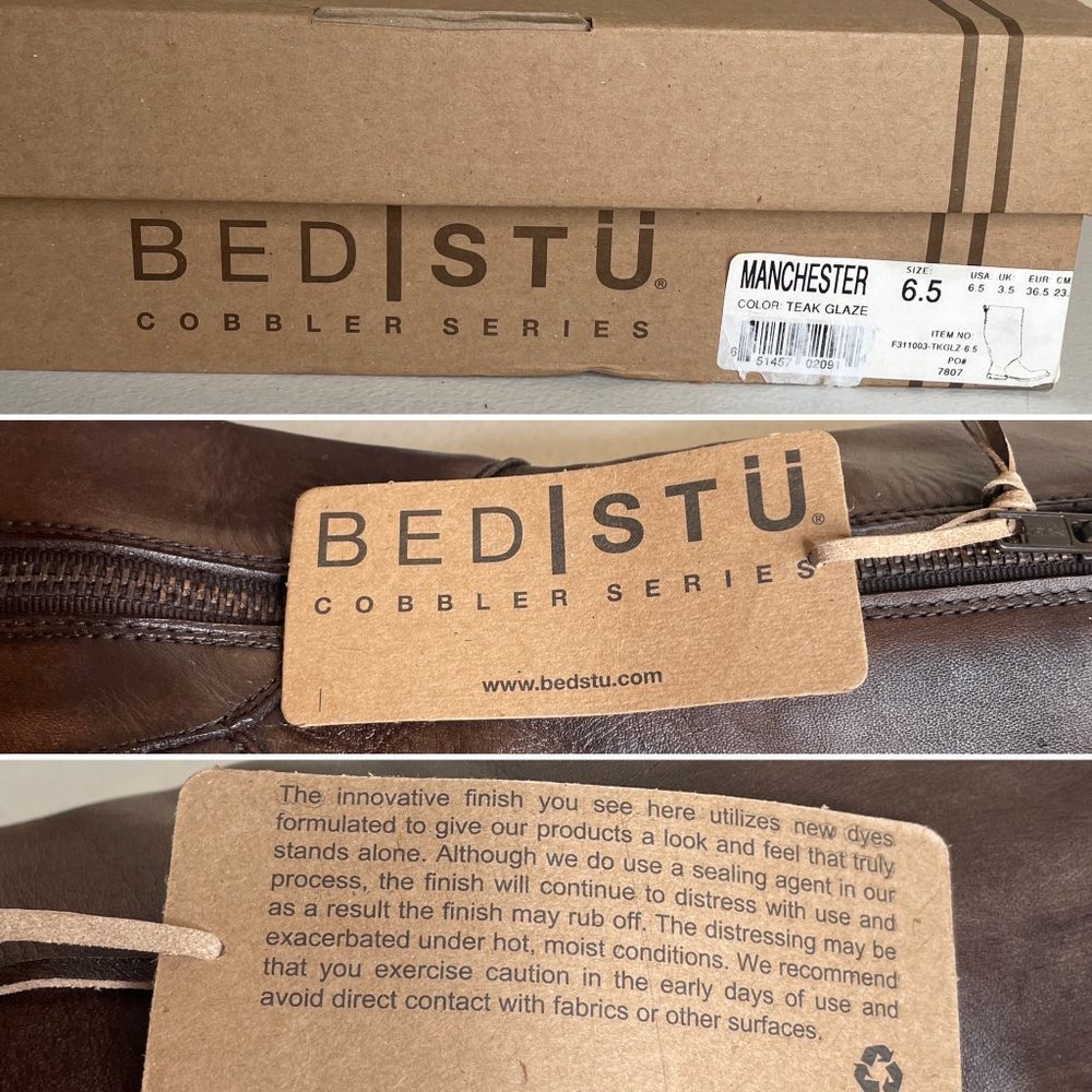 NWT BED STU Manchester Teak Glaze Riding Boots Size 6.5 - Picture 16 of 16